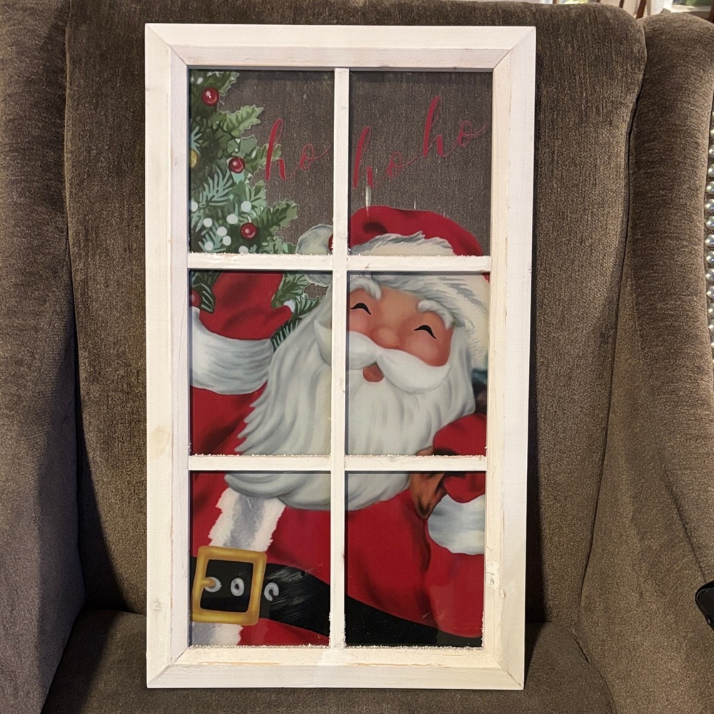 Santa Claus Acrylic Window Frame Santa Wall Art